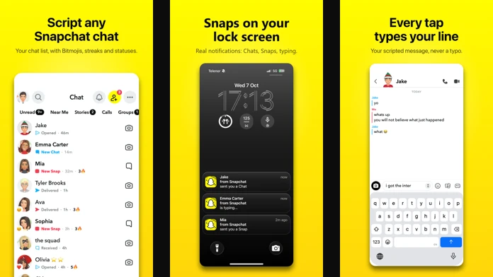 Snapchat Simulator screenshots