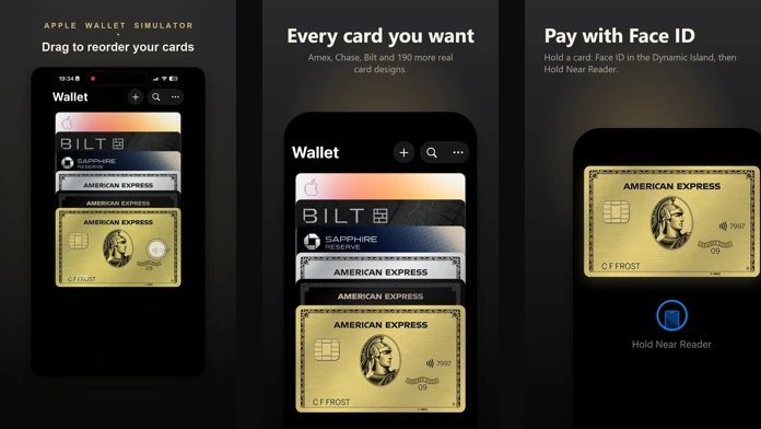 Wallet Simulator screenshots