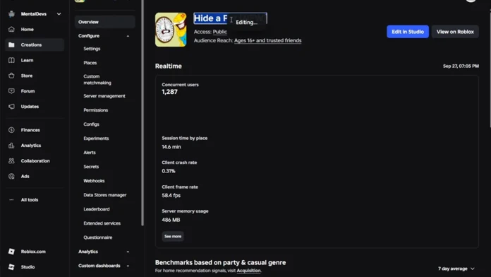 Roblox Creator Simulator screenshots